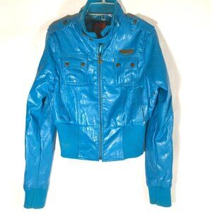 ECKO Women Baby Blue Zip Up Jacket